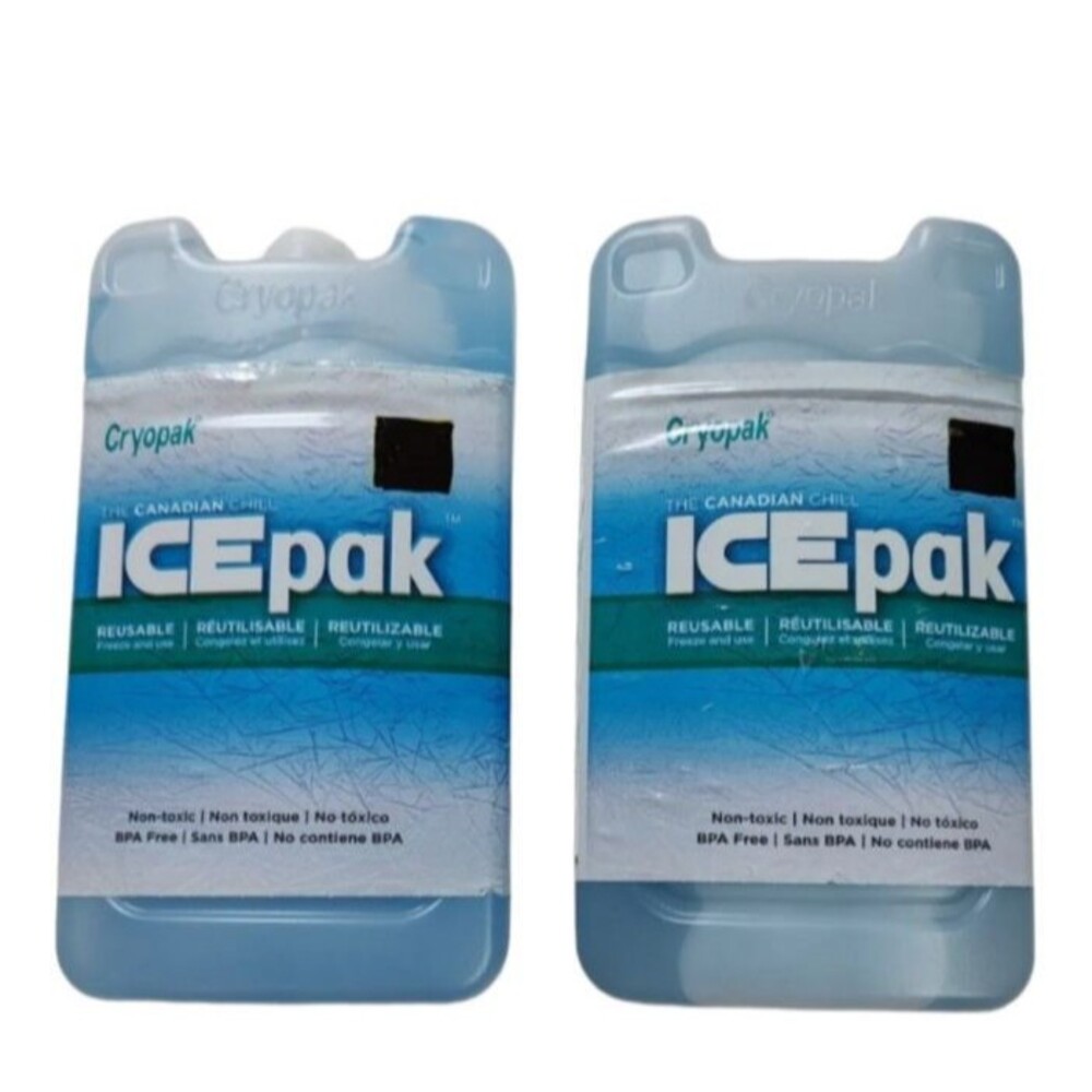 Lot of 2 Small Cryopak the Canadian Chill ICEpak Reusable Non-toxic BPA Free